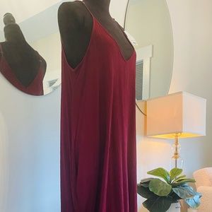 *NWT Red Wine BoHo Maxi dress.